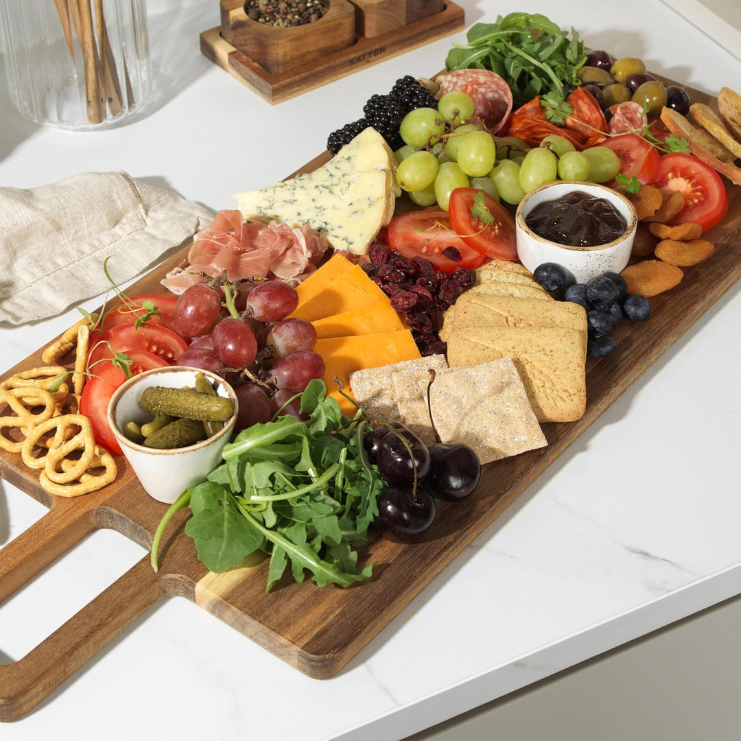 Salter BW13693EU7 Toronto Servierbrett – 60 cm Pizzaschaufel aus Holz, grosses Weidebrett, FSC-zerti