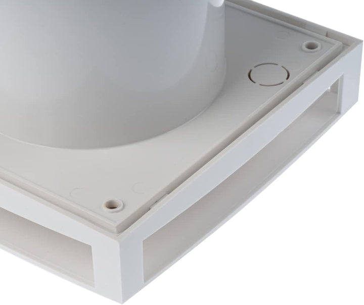 EUROPLAST Ø 100mm Weiss Bad-Lüfter mit Front, Leise Ventilator Lichtschalter-Aktivierung, Ø 100mm We