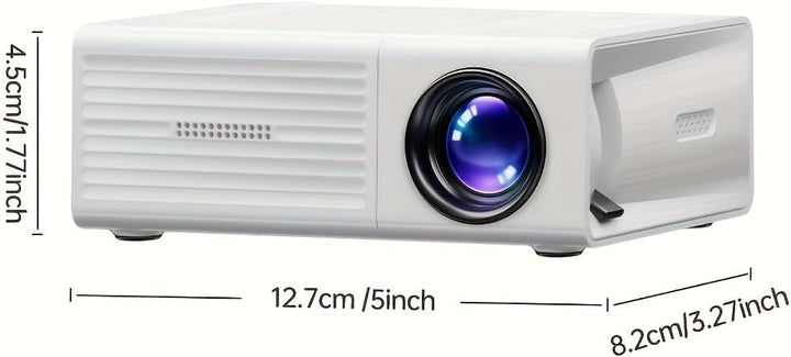 Portable Projector, Supports 1080P, USB Connection, Remote Control - Compatible with Smartphones, Ta