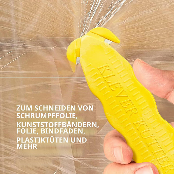 KLEVER INNOVATIONS KCJ-1YKlever Kutter gelb, einzigartiges Doppelhaken-Design - Einweg-Sicherheitssc