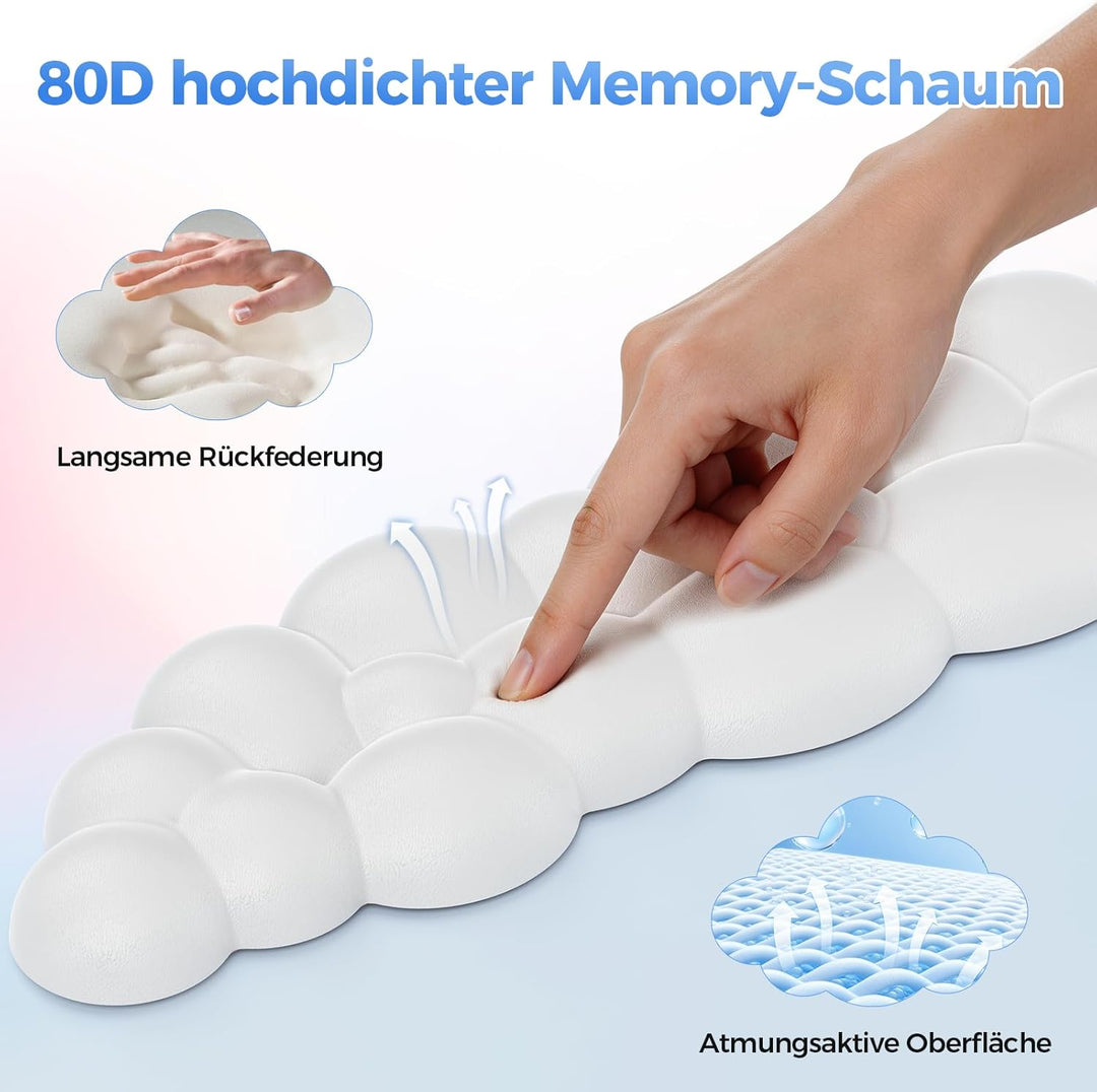 TECKNET Wolke Handballenauflage Tastatur, Mauspad mit Handauflage, Ergonomische Handauflage Tastatur