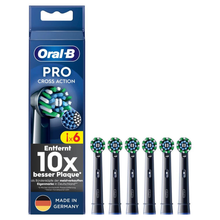 Oral-B Pro CrossAction Aufsteckbürsten für elektrische Zahnbürste, 6 Stück, überlegene Zahnreinigung