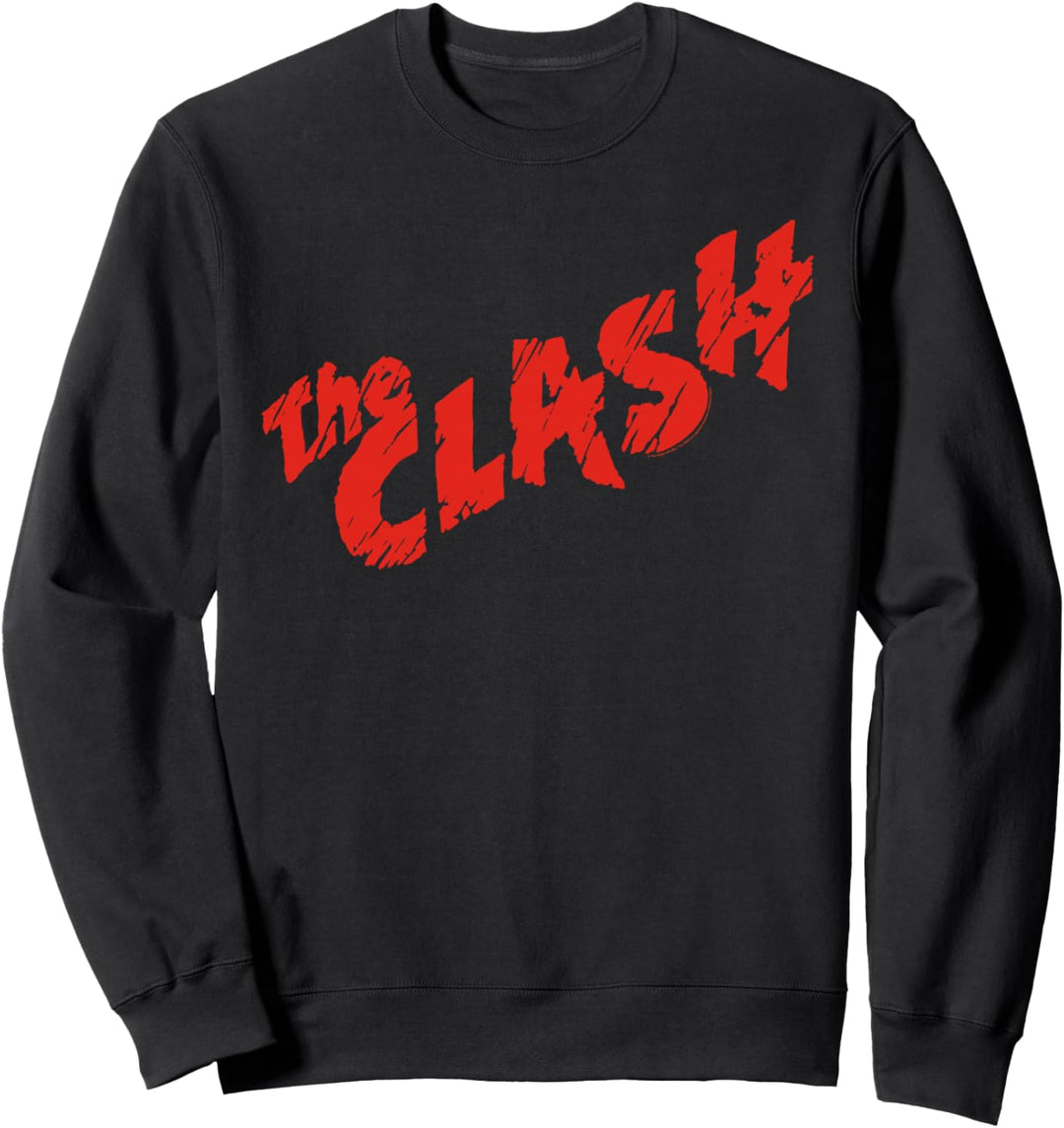 The Clash - Verkratztes rotes Logo Sweatshirt