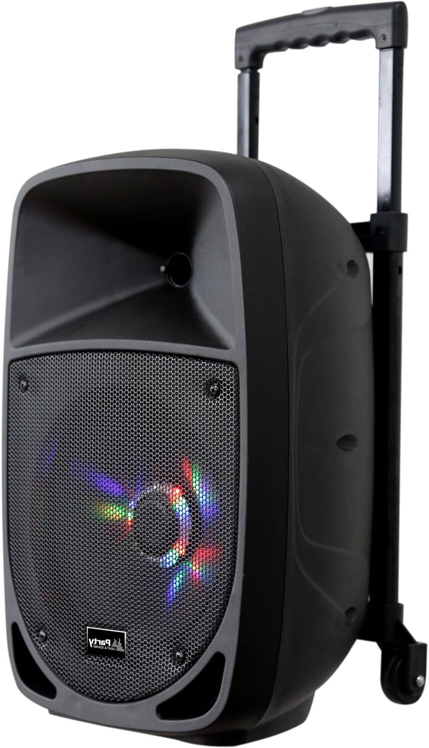 PARTY-8LED - PARTY - 200 W RMS, 8"/20 cm grosser batteriebetriebener Lautsprecher mit 1 Mikrofon am