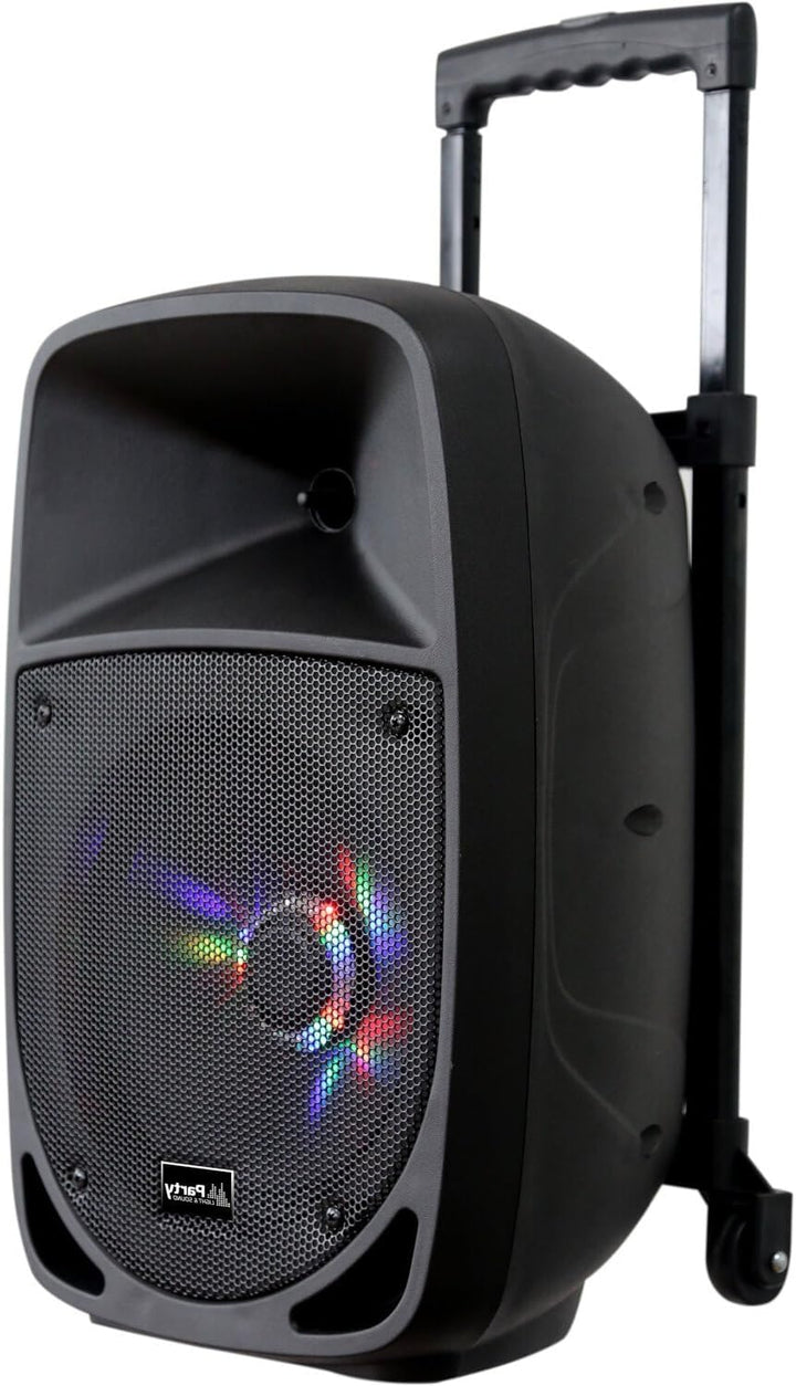 PARTY-8LED - PARTY - 200 W RMS, 8"/20 cm grosser batteriebetriebener Lautsprecher mit 1 Mikrofon am