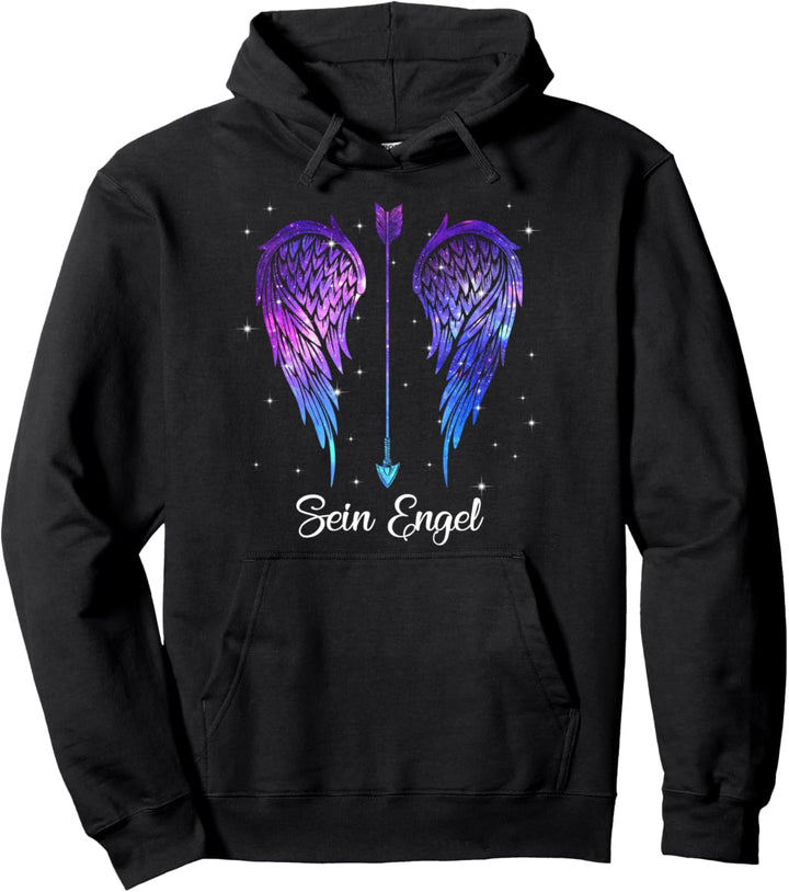 ihr wächter sein engel Her Guardian - His Angel Wings Pullover Hoodie