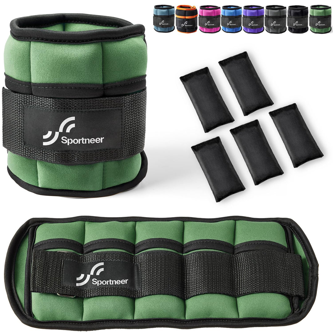 Sportneer Gewichtsmanschetten, Verstellbares Fussgelenkgewichte Set, Fuss-/Handgelenkgewicht Mansche