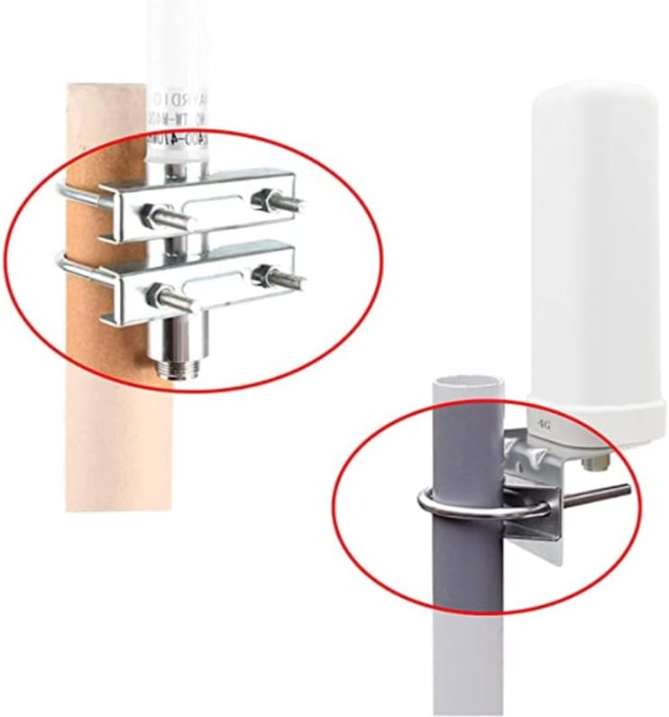 2 STÜCKE Edelstahl Antennenhalterung U-Bolzen Befestigungsmaterial Antennenmastklemme V Backenhalter