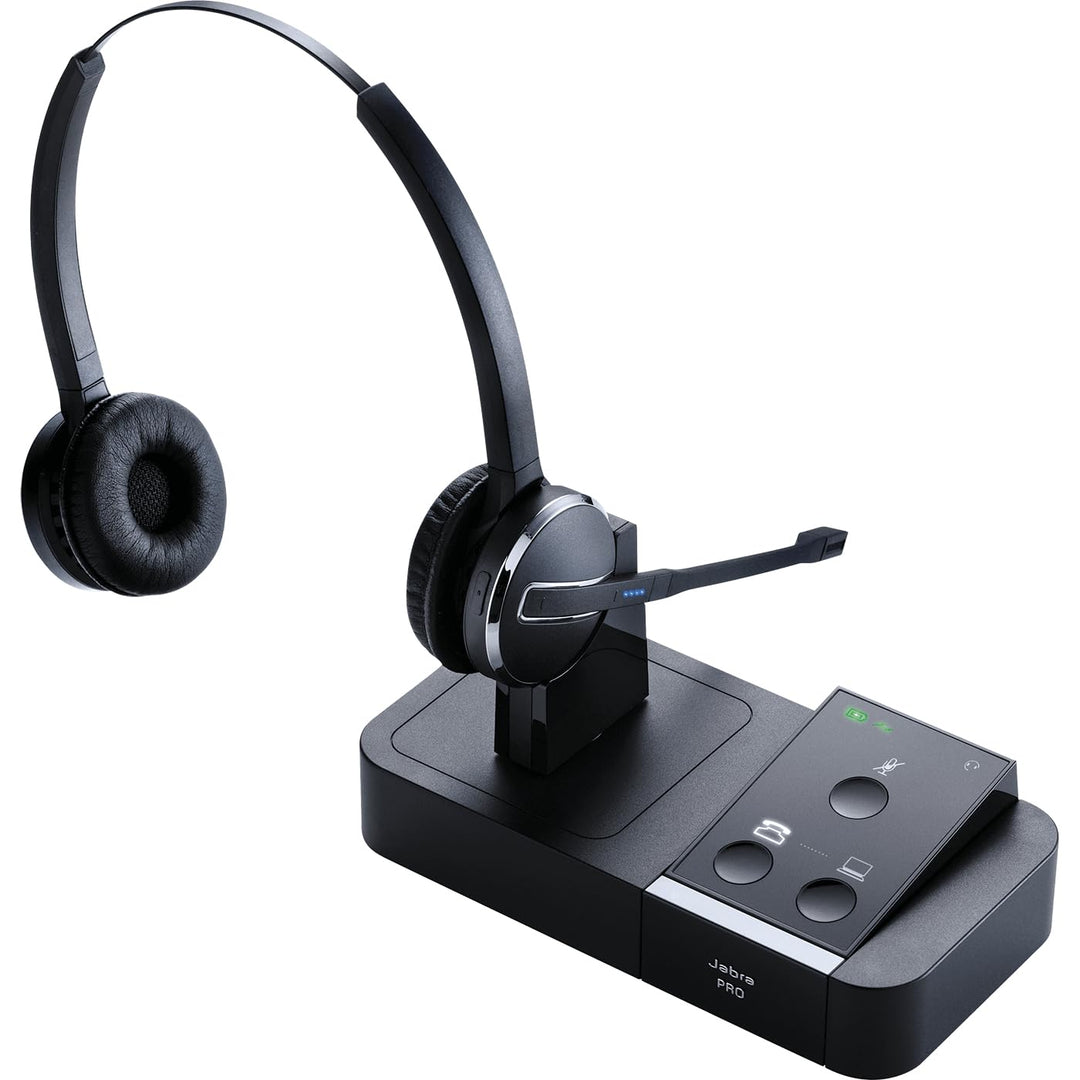 Jabra Pro 9450 Flex Duo Wireless-DECT-Headset für Festnetztelefon und PC-Softphones, flexibler Mikro