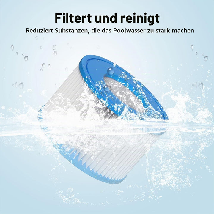 Spa Filter VI, 8 Stück Filterkartuschen VI für Bestway Miami, Monaco Lay-Z-Spa, Vegas, Palm Springs,