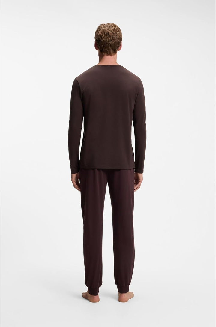 BOSS Herren Mix&amp;Match Ls-Shirt R 10259900 Loungew_Longsleeve XS Dark Brown, XS Dark Brown