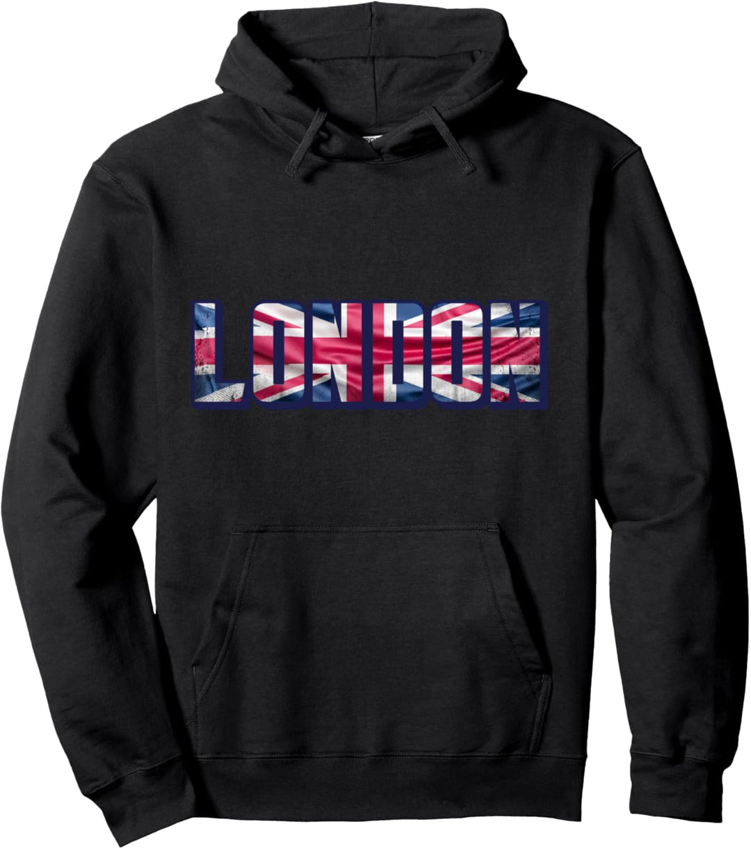 I Love London Vibes T-shirt, London England Flag Souvenir Pullover Hoodie