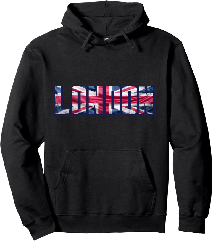 I Love London Vibes T-shirt, London England Flag Souvenir Pullover Hoodie