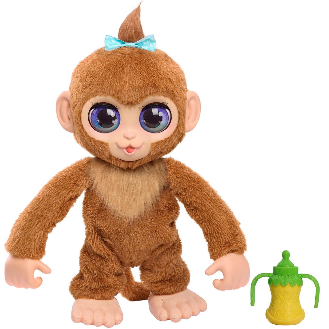 FurReal Peanut, das verspielte Äffchen, interaktives Spielzeug, 38 cm grosser Plüschaffe mit Soundef