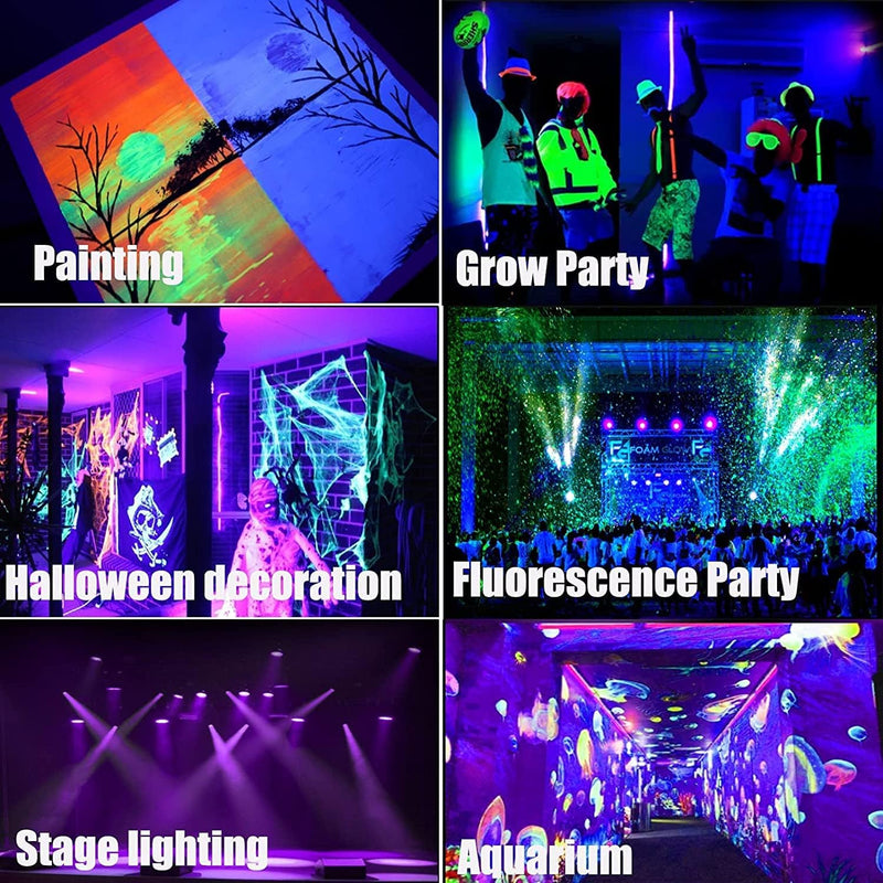 schwarzlicht strahler bühnenlicht 36 led UV strahler für party mit Fernbedienung DMX512 partylicht m