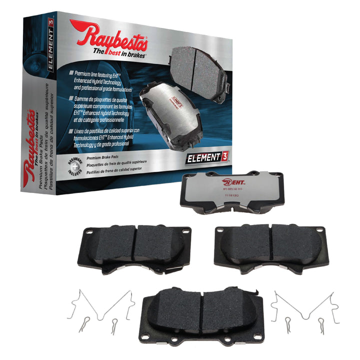 Premium Raybestos Element3 EHT™ Ersatz-Bremsbelagsatz hinten für Select Lexus ES300/ES330 und Toyota
