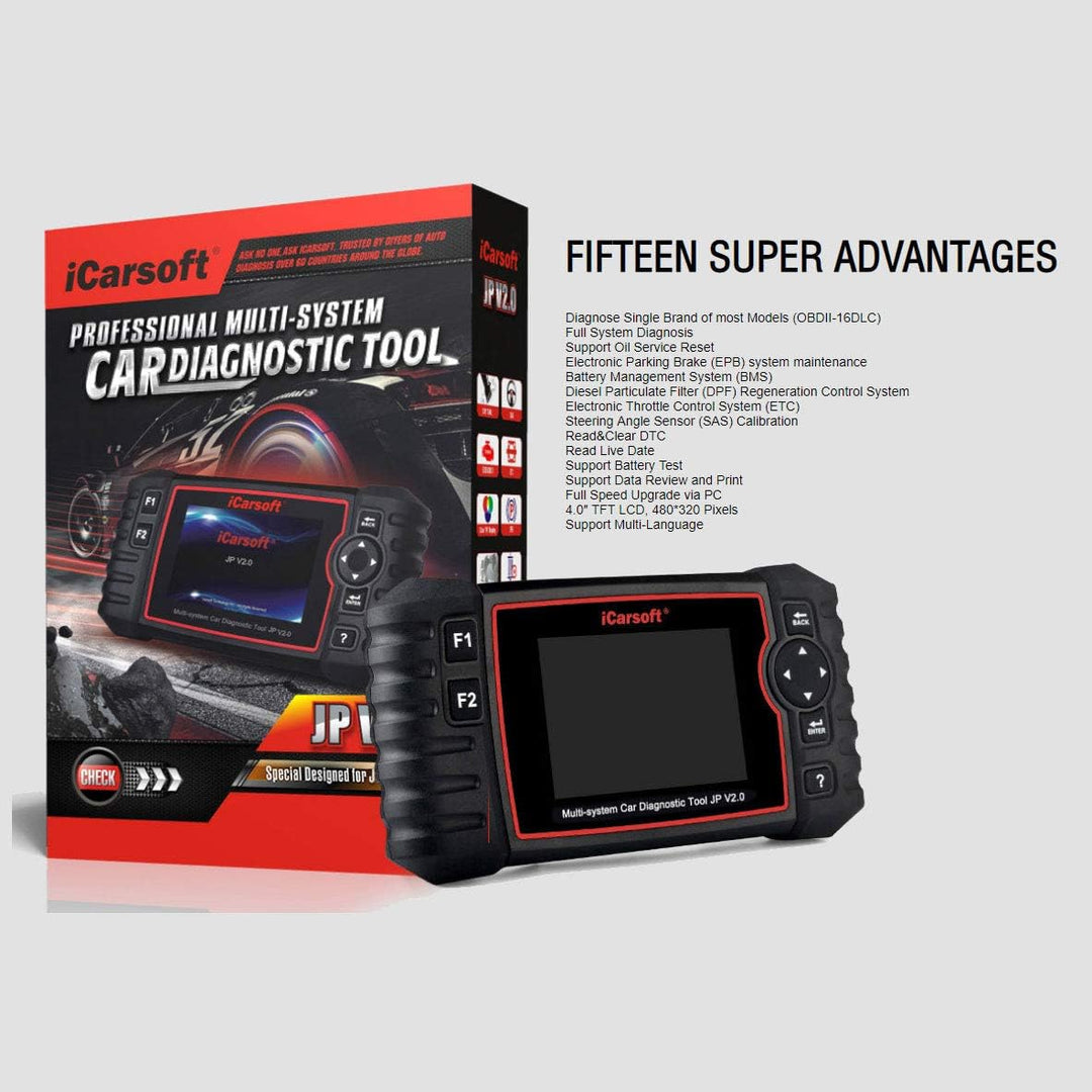 iCarsoft OBD Diagnosegerät JP V2.0 für Toyota/Lexus/Scion/Isuzu/Nissan/Infiniti/Mitsubishi/Honda(Acu