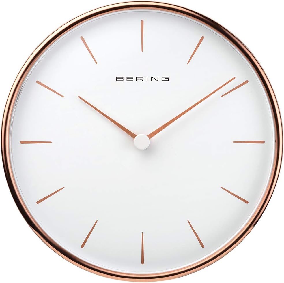 BERING Damen und Herren Wallclock Quarz Movement - Home Decor Collection mit Kunststoff Glas 90162-6