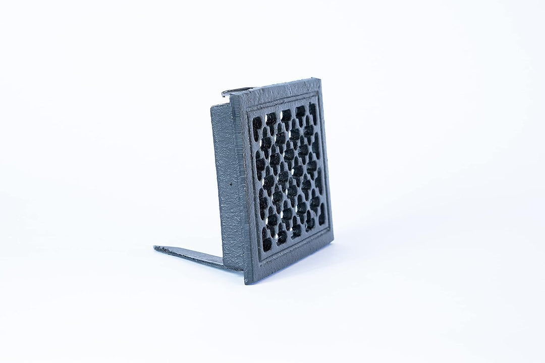 SEZAM Lüftungsgitter aus Gusseisen 15,5 x 2,3 x 12 cm, für Kachelöfen, Holzbacköfen & Kamine - Warml