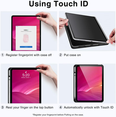 Antbox Hülle für iPad 10 Generation 2022 10,9 Zoll mit stifthalter Apple Pencil Halter Auto Schlaf/W