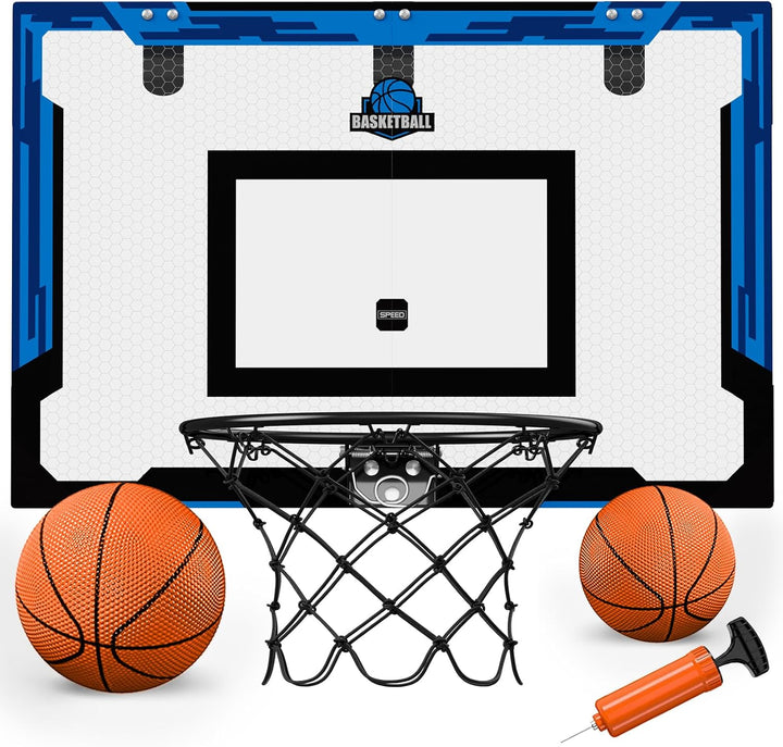 HYES 24" x 16" Grosser Basketballkorb Indoor für Kinder, Basketball Korb mit Stabiler Backboards, 2