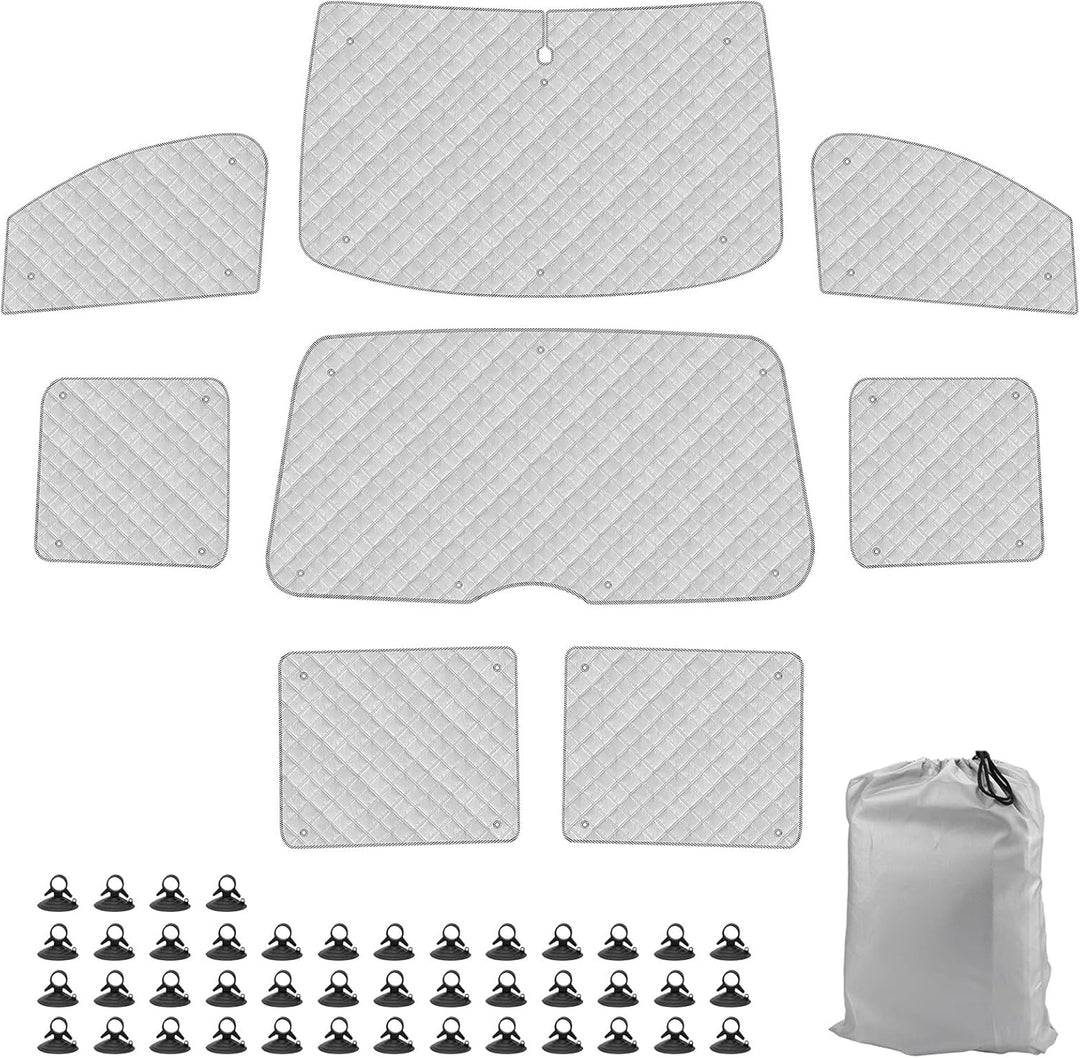 Thermomatte Fahrerhaus Innen Kompatibel mit 2022-2025 Caddy Life Tramper,10PCS SWB Faltbare Sonnensc