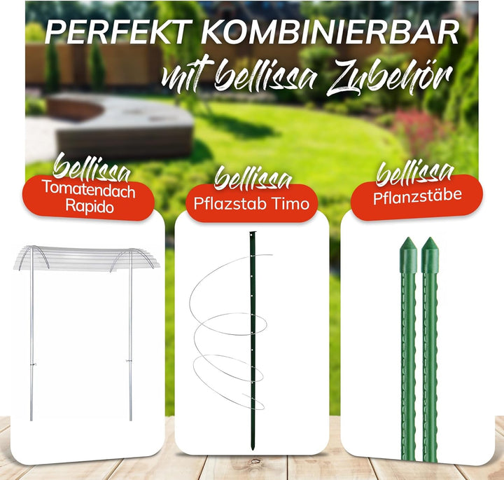 bellissa - Bambusstäbe 150cm 10er Set Rankhilfe Bambusstangen - Pflanzenstütze aus natürlichem Bambu