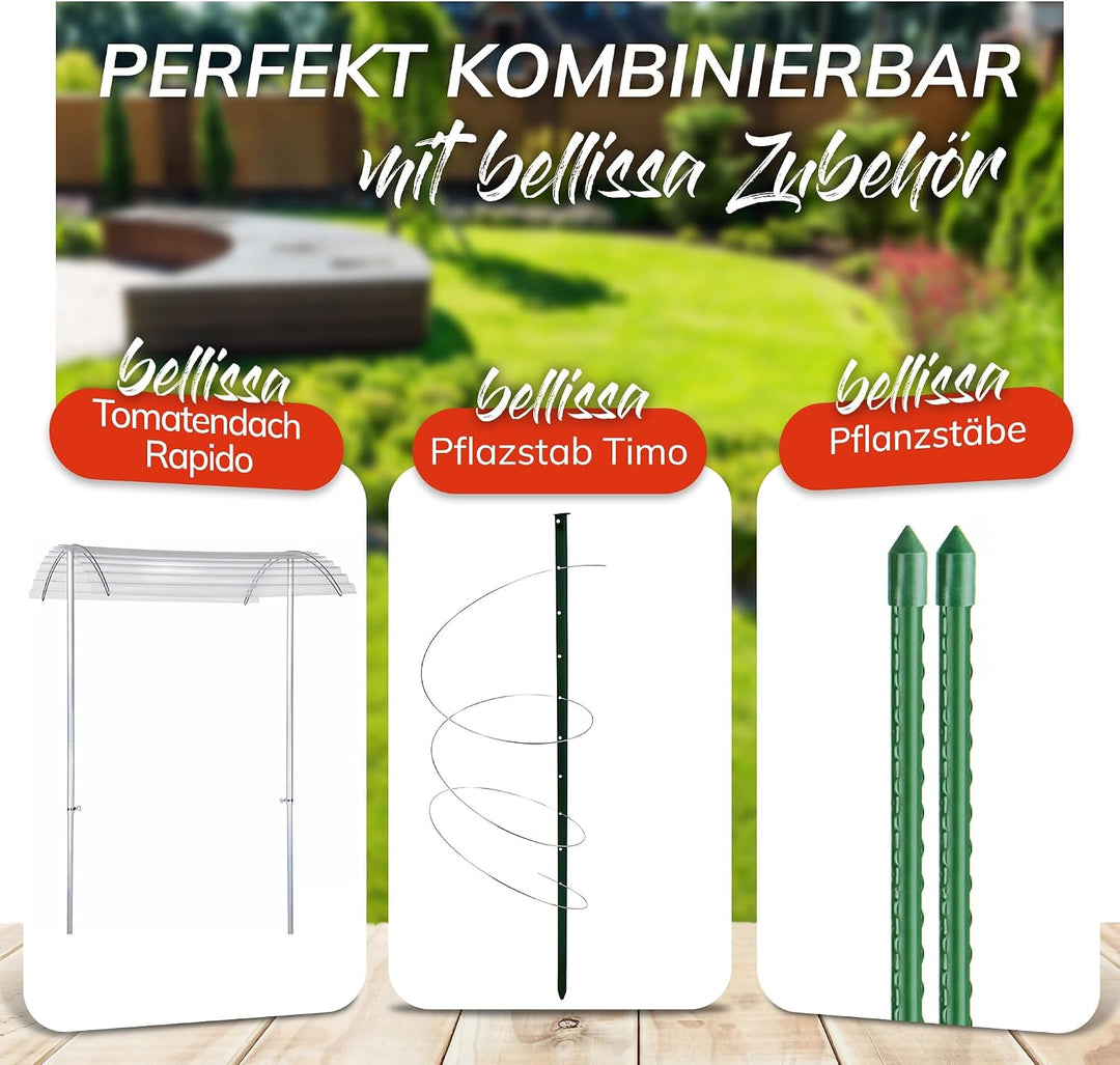 bellissa Bambusstäbe Rankhilfe Bambusstangen 100er-Set Bambusholz 120 cm | Pflanzenstütze für Rankpf