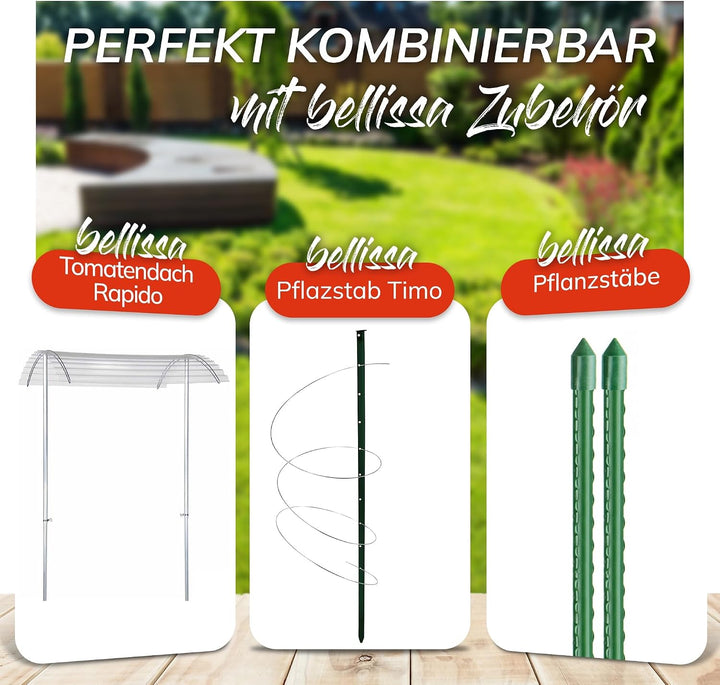 bellissa Bambusstäbe Rankhilfe Bambusstangen 100er-Set Bambusholz 120 cm | Pflanzenstütze für Rankpf
