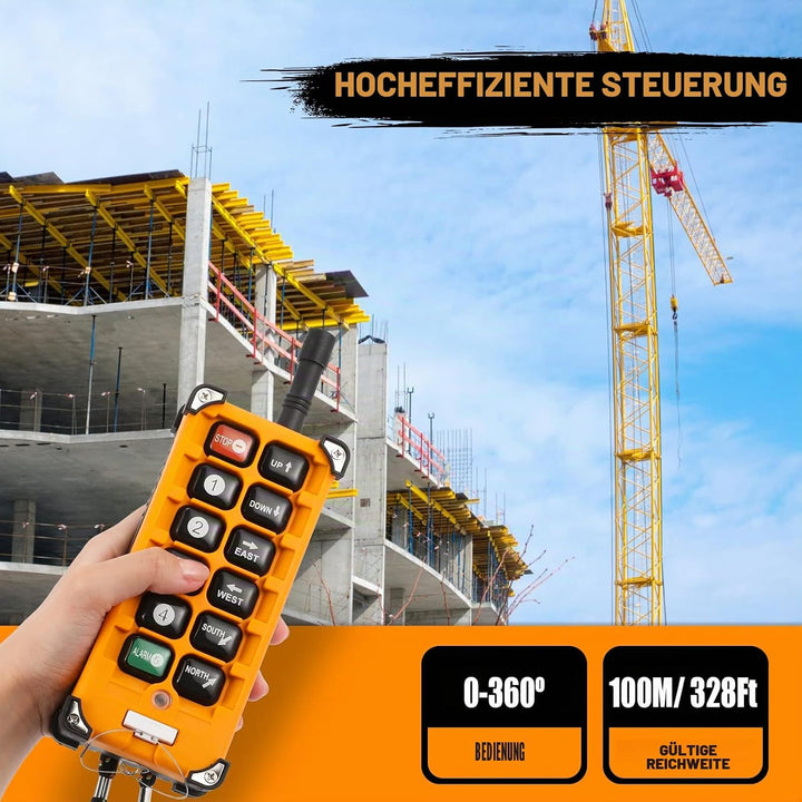 NEWTRY Drahtlose Kranfernbedienung Hohe Qualität Sender und Empfänger für Industriehebezeug, Laufkra