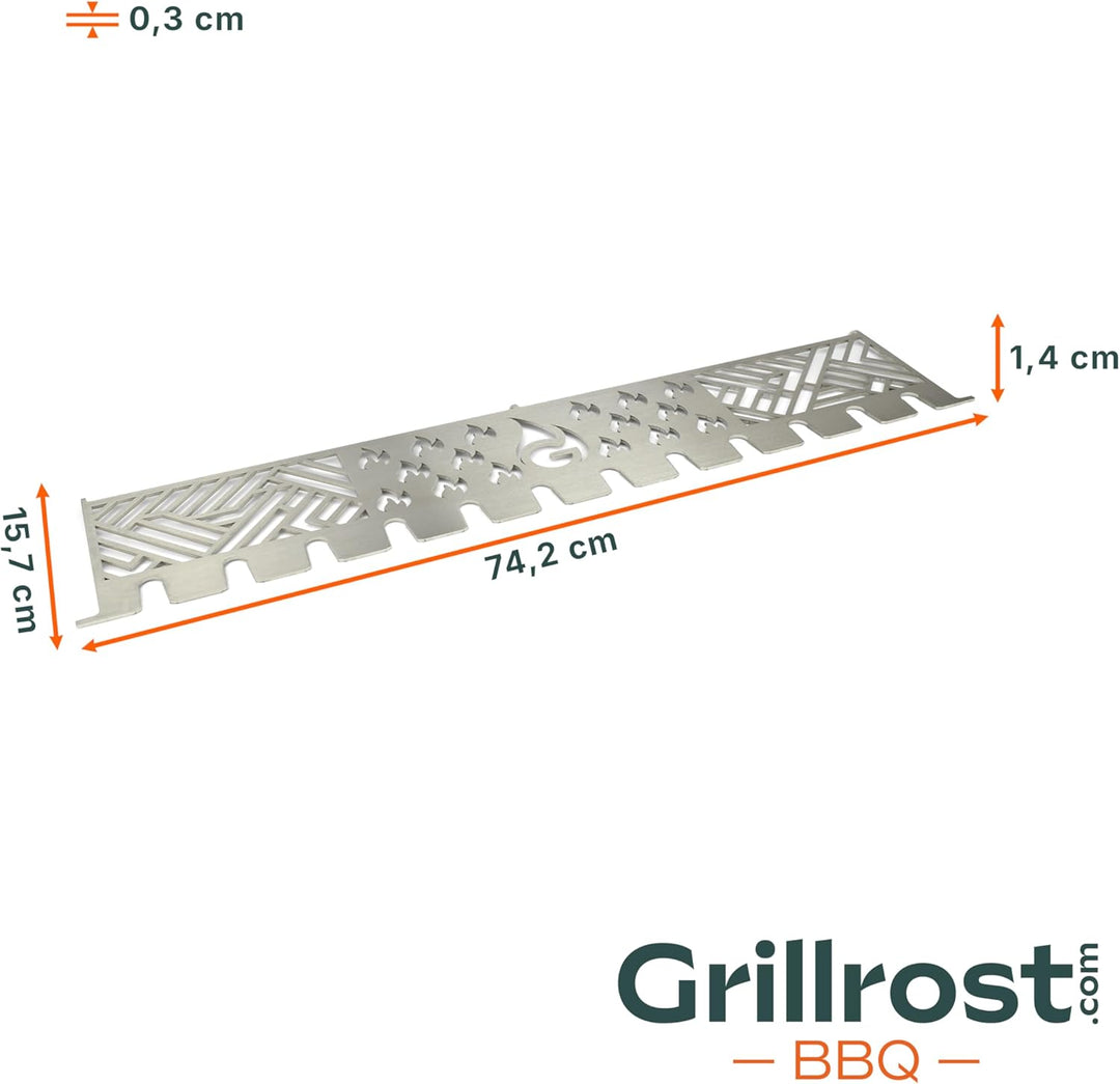 Grillrost.com Das Original Edelstahl Multistation | Warmhalterost für Napoleon Triumph 495 | mit Dru