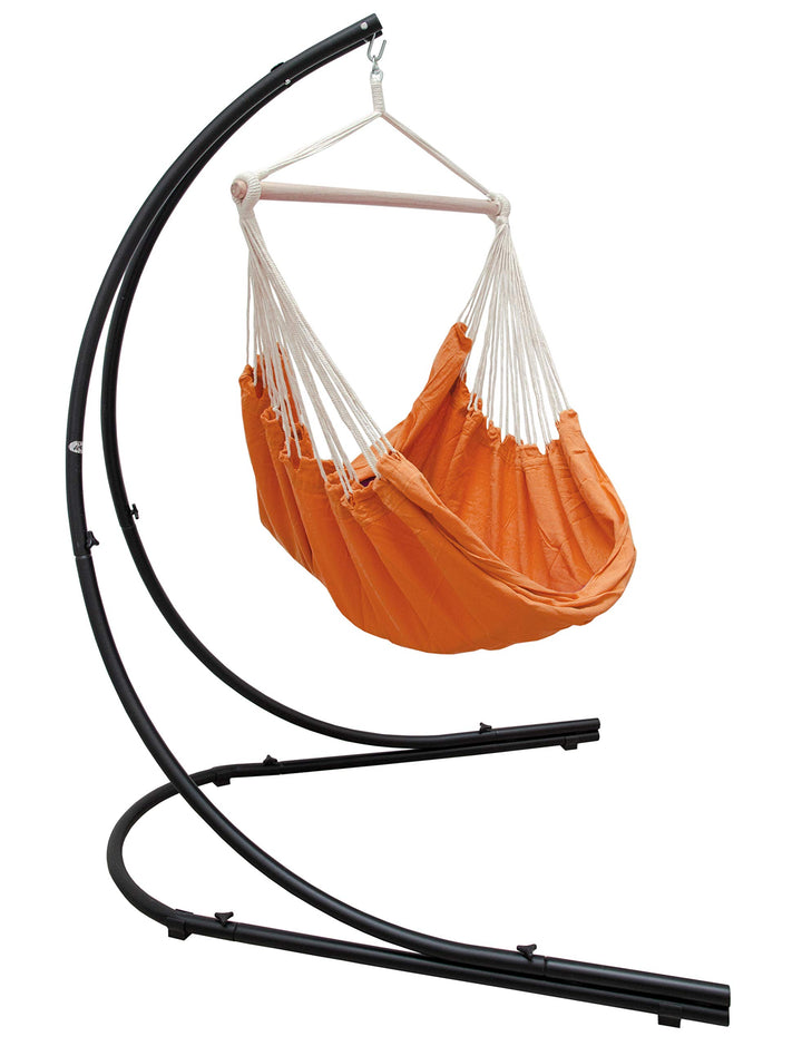 AMANKA XXL Hängesessel mit Gestell - Hängestuhl 185x130cm mit 210cm Metall Ständer für Garten - Gros