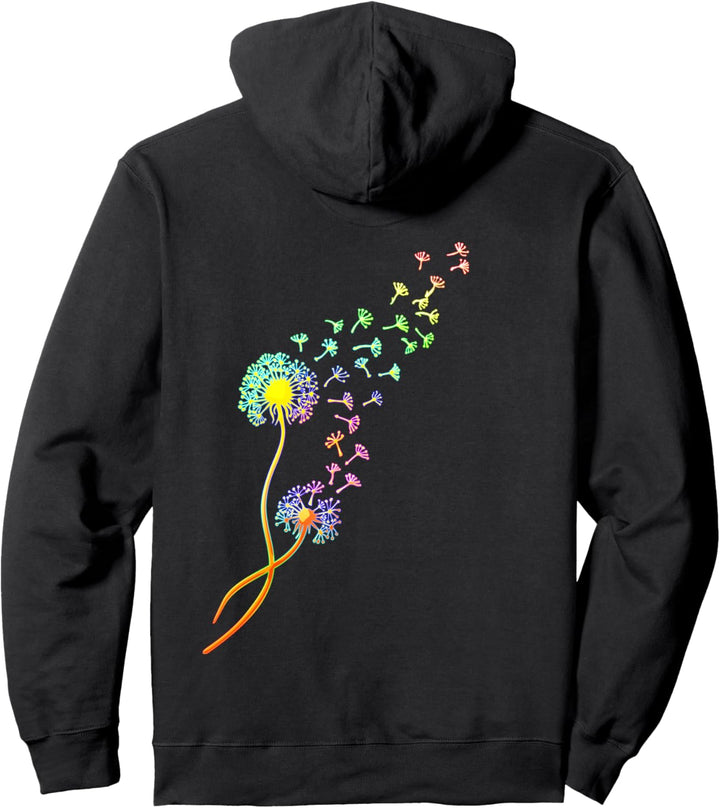 Bunte Pusteblume Löwenzahn Blume Frühling Sommer T-shirt Pullover Hoodie