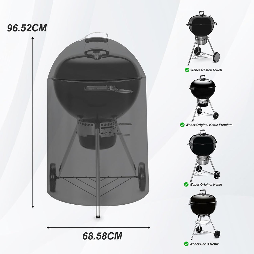 7150 Kugelgrill Abdeckung Grill für Weber 57CM Holzkohlegrills, Wasserdichter & UV-beständige BBQ Gr