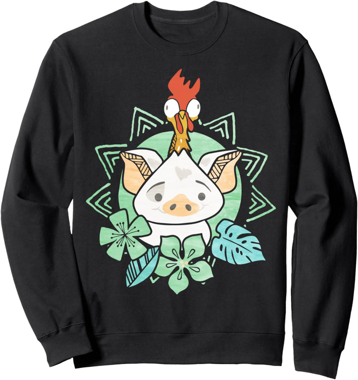 Disney Moana Pua And Hei Hei Sun Portrait Sweatshirt