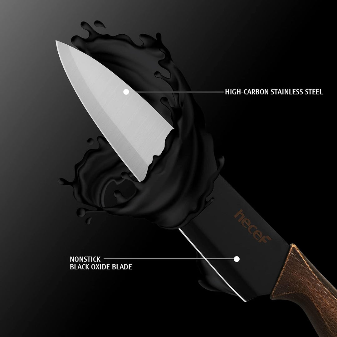 hecef Küchenmesser Set 5 Teilig, Professionelle Scharfe Kochmessersets, Messer-Set aus Edelstahl mit