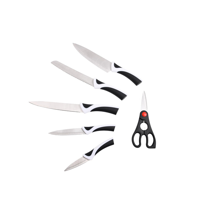 BERGNER KYOTO - Set 6PZS Edelstahlmesser - Enthält Kochmesser, Tranchiermesser, Brotmesser, Mehrzwec