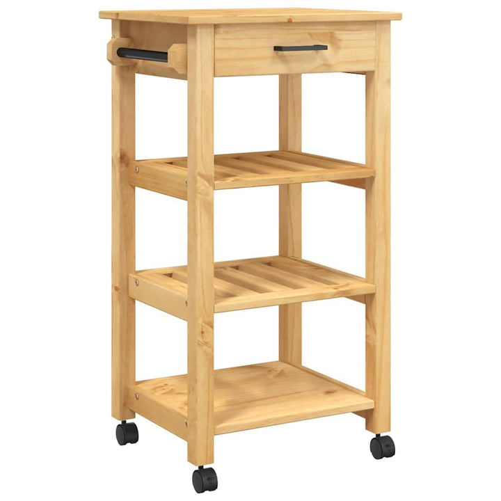 vidaXL Küchenwagen, Servierwagen mit viel Stauraum, Beistellwagen für Küche Wohnzimmer Badezimmer, T