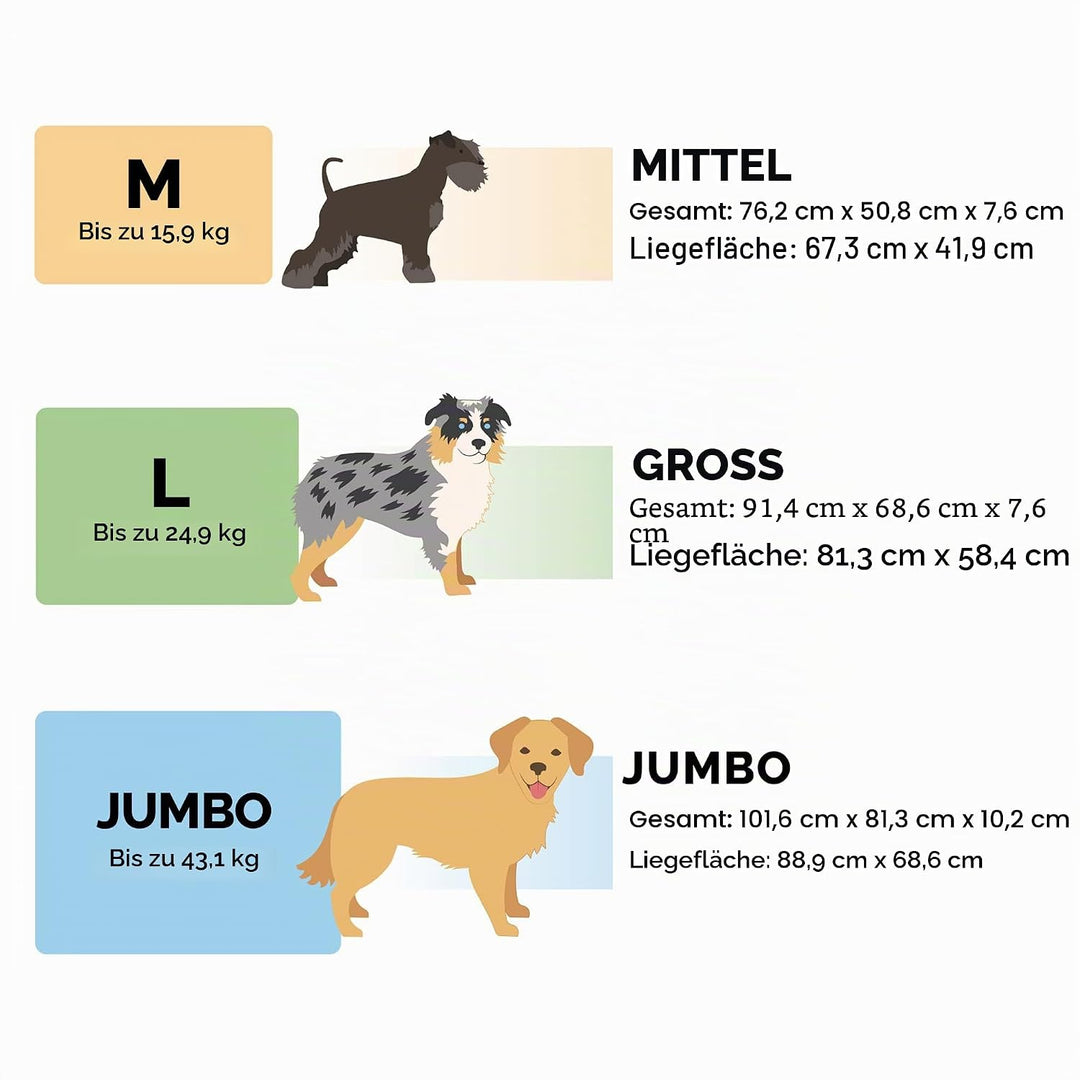 Furhaven Pinsonic Ersatzbezug für Hundebett, gesteppt, L-Form, Bluestone, Jumbo, Grösse XL (Gesteppt