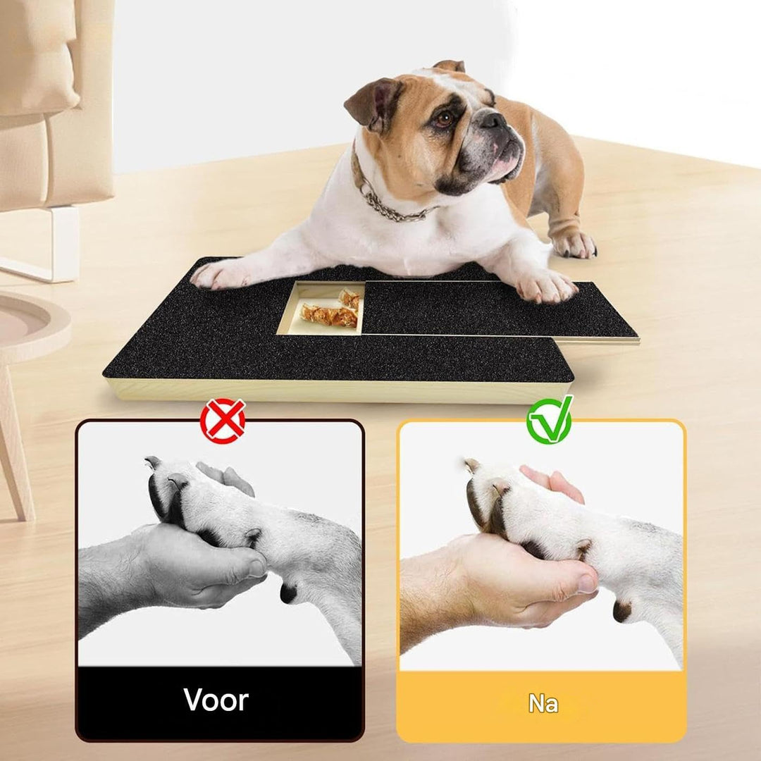 Kratzbrett Hunde Mit Leckerli Box, Krallenschleifer Mit Snack Box Hundekrallen Nagelfeile Brett Für
