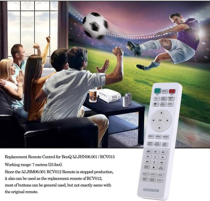 Aimdio RCV012 RCV015 Beamer Fernbedienung für BenQ W1090 TH683 W1070+ W2000 W2000+ W1110 HT1075 HT10