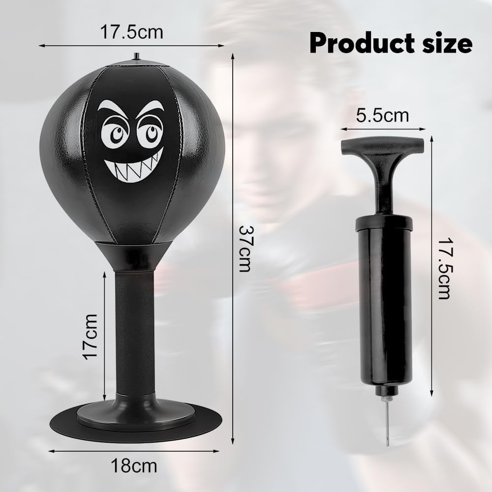 Punchingball Tisch mit Saugnapf, Strapazierfähiger Ball Rage Bag Desktop Punching Bag Mini Boxsack f