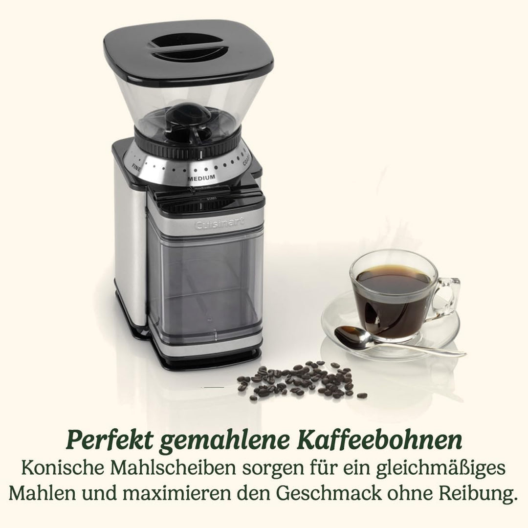 Cuisinart Kaffeemühle | Kaffeemühle für zu Hause | 4-18 Tassen | 18 Mahlgradeinstellungen | verschie