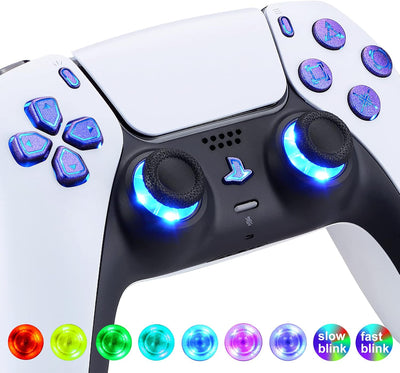 eXtremeRate DTF V3 LED Kit für ps5 Controller Ersatz Leuchttaste D-Pad Thumbsticks SHARE-/PS-Taste R