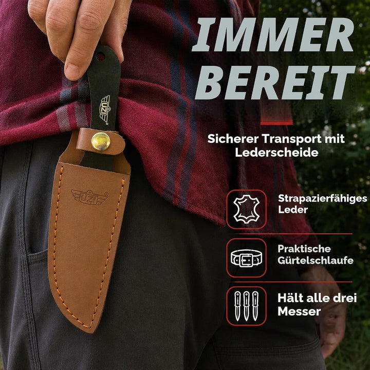 Uzi Uzi Three Piece Throwing Knife Set