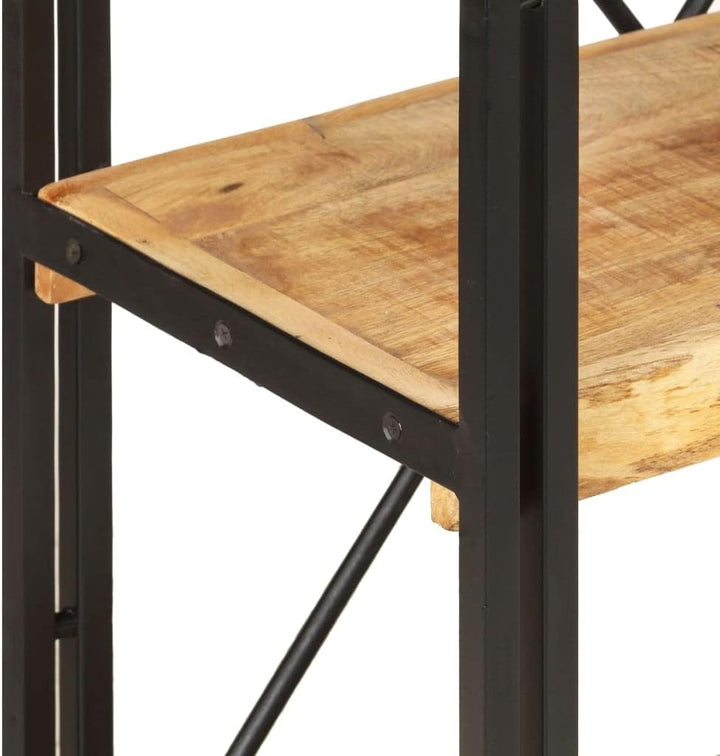 vidaXL Mangoholz Massiv Bücherregal 3 Fächer Industriestil Standregal Büroregal Wandregal Lagerregal