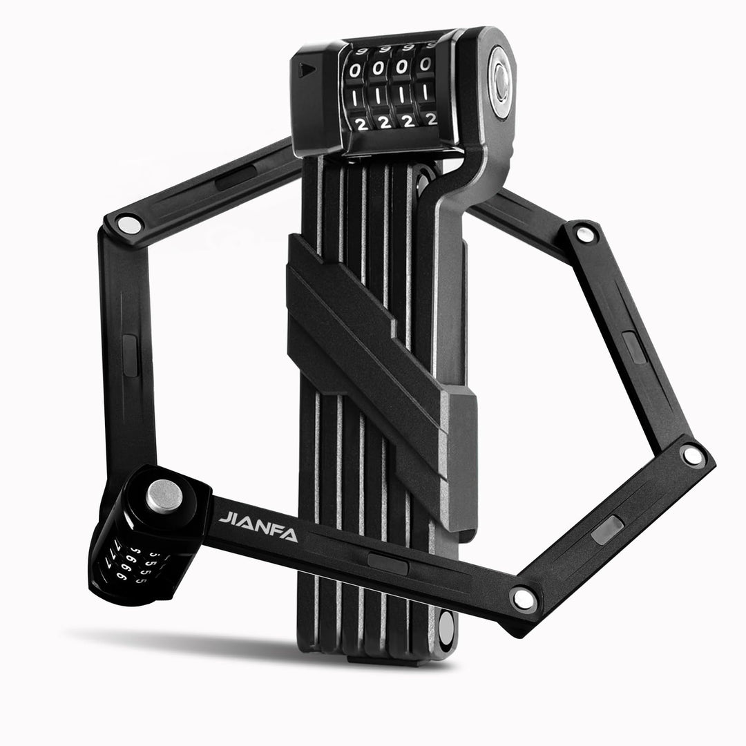 Faltschloss Fahrrad, 90cm Zahlenschloss mit 24 PCS Reflektierende Speichen Faltschloss legierter Sta