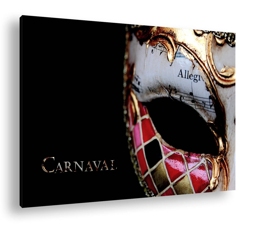 deyoli Dark Karnevals Maske Format: 80x60 als Leinwand, Motiv fertig gerahmt auf Echtholzrahmen, Hoc