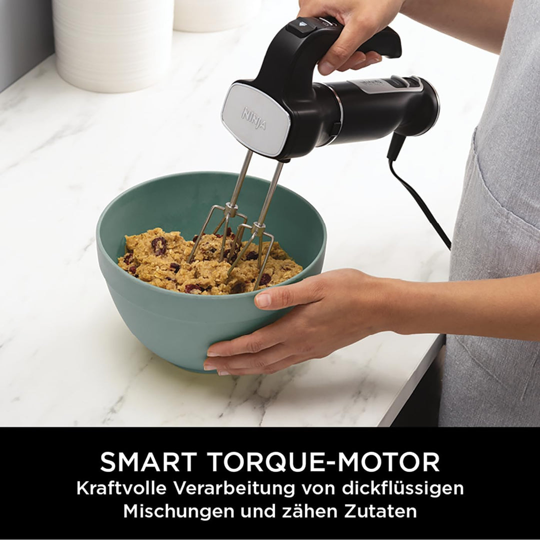 Ninja Foodi 3-in-1 Stabmixer, Handmixer & Zerkleinerer, Stufenweise Anlauf, 2 Misch- und 5 Rührgesch