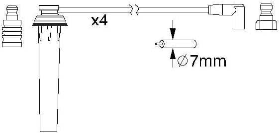 Bosch 0986357192 - Zündleitung - 4er Set